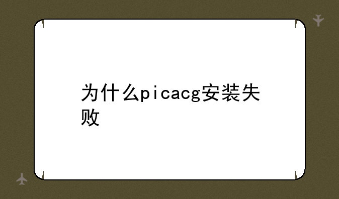 为什么picacg安装失败