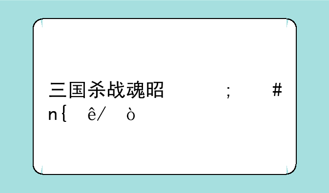 三国杀战魂是怎么回事？