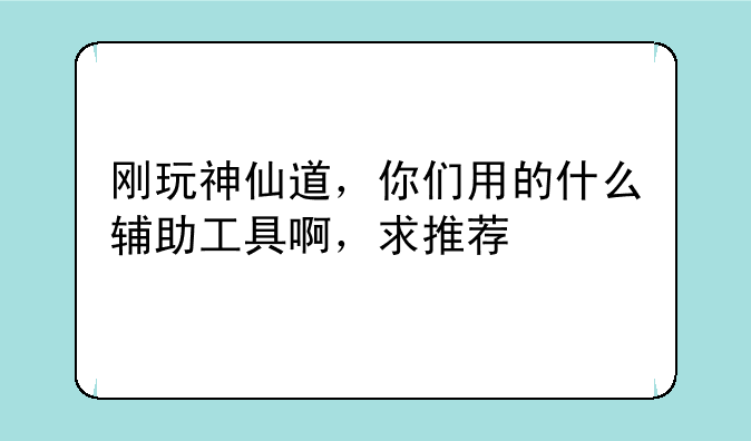 刚玩神仙道，你们用的什么辅助工具啊，求推荐