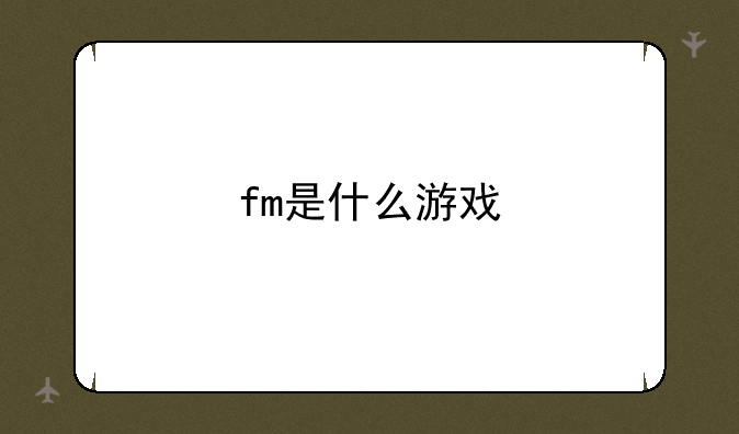 fm是什么游戏