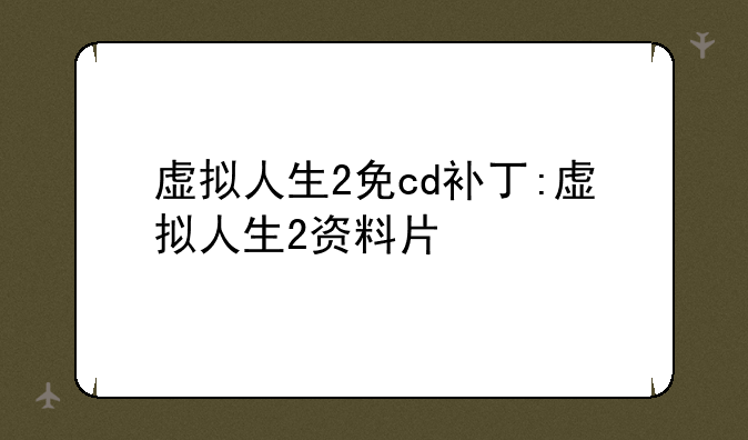 虚拟人生2免cd补丁:虚拟人生2资料片