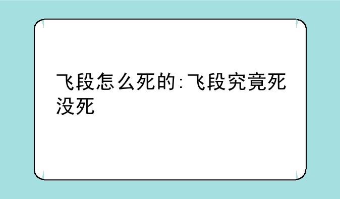 飞段怎么死的:飞段究竟死没死